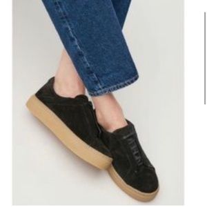 COS Black Suede Gum Sole sneakers Sz 7
